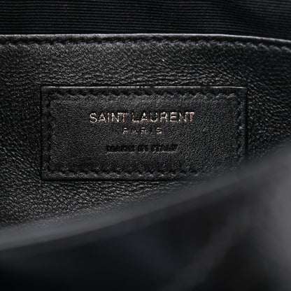 Saint Laurent Crinkled Calfskin Matelasse Monogram Baby Niki Chain Satchel Black 7 of 11