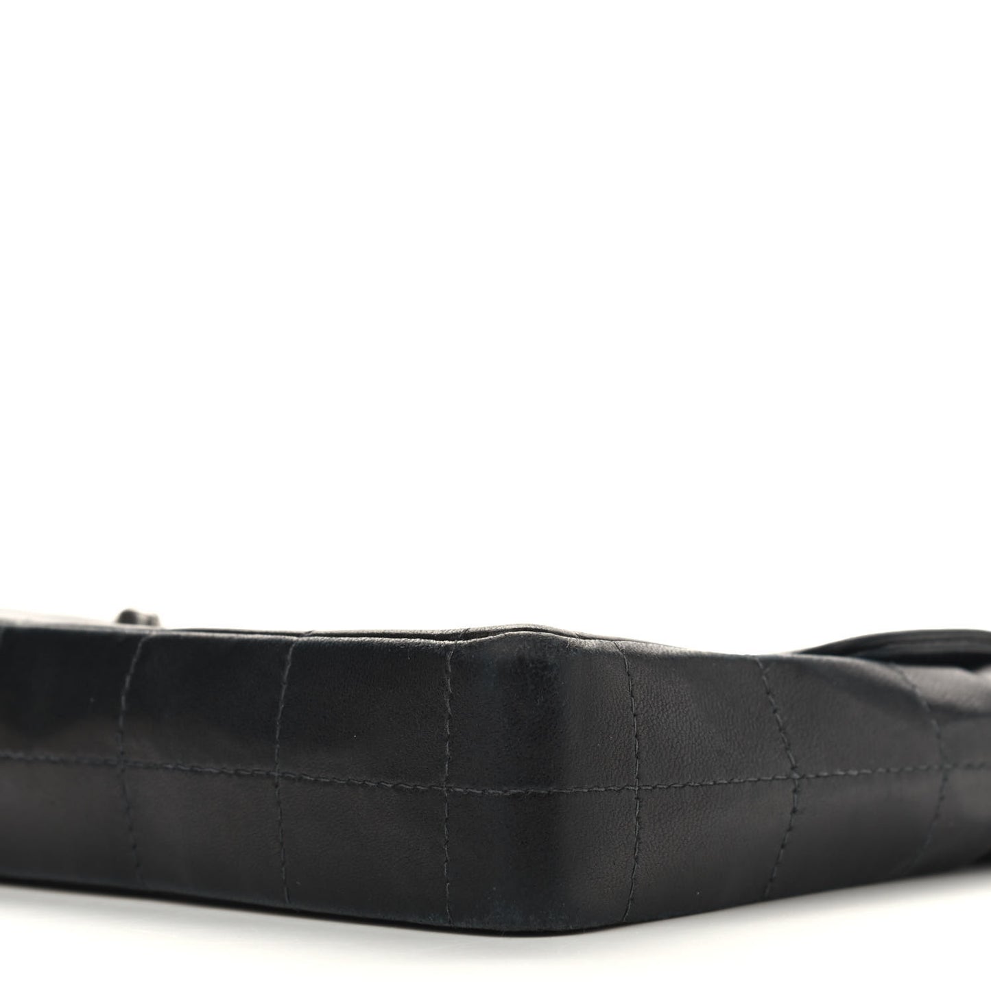 Lambskin East West Chocolate Bar Flap Black
