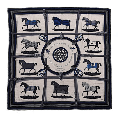 Hermes Cashmere Silk Couvertures Et Tenues de Jour Shawl 140 1 of 6