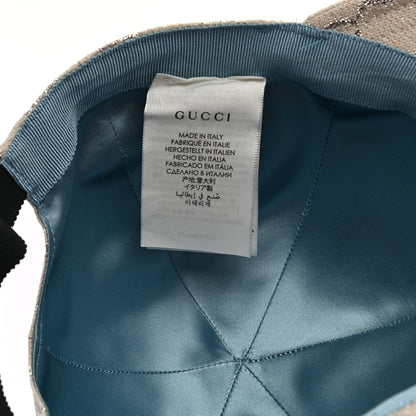Gucci Canvas Lame GG Monogram Rush Baseball Hat S Gardenia Silver 9 of 11