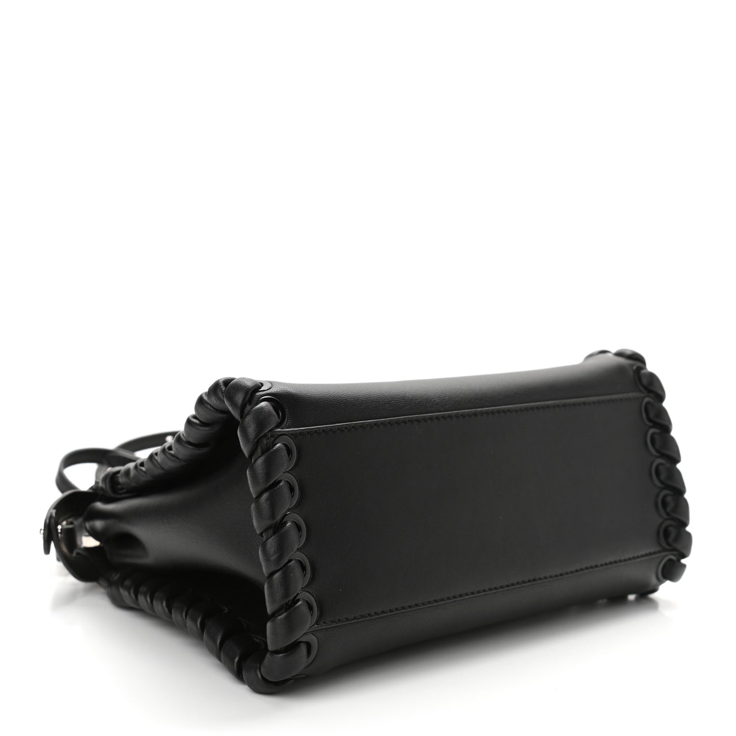 Nappa Lace Up Mini Peekaboo Iconic Satchel Black