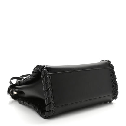 Fendi Nappa Lace Up Mini Peekaboo Iconic Satchel Black 4 of 11