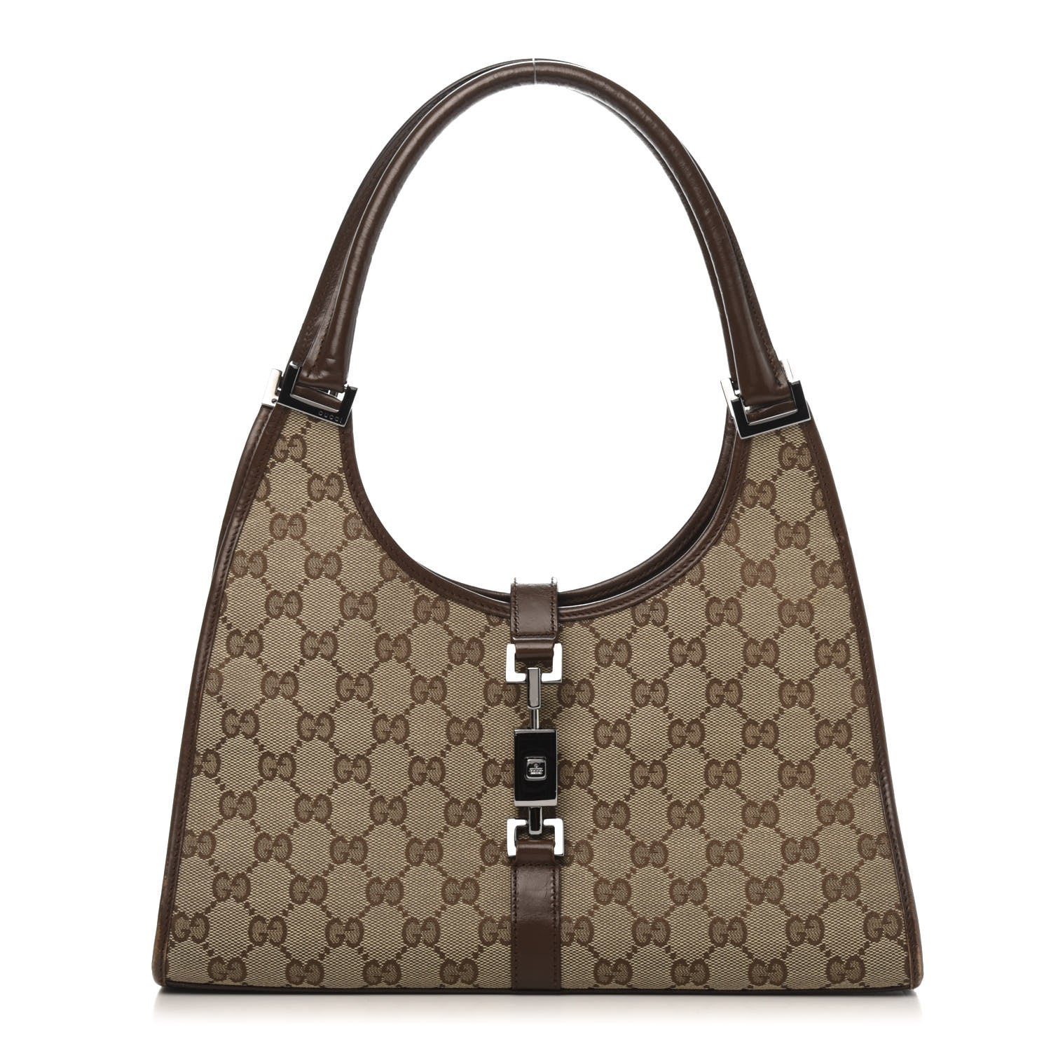Gucci Monogram Medium Bardot Bag Dark Brown 1 of 11