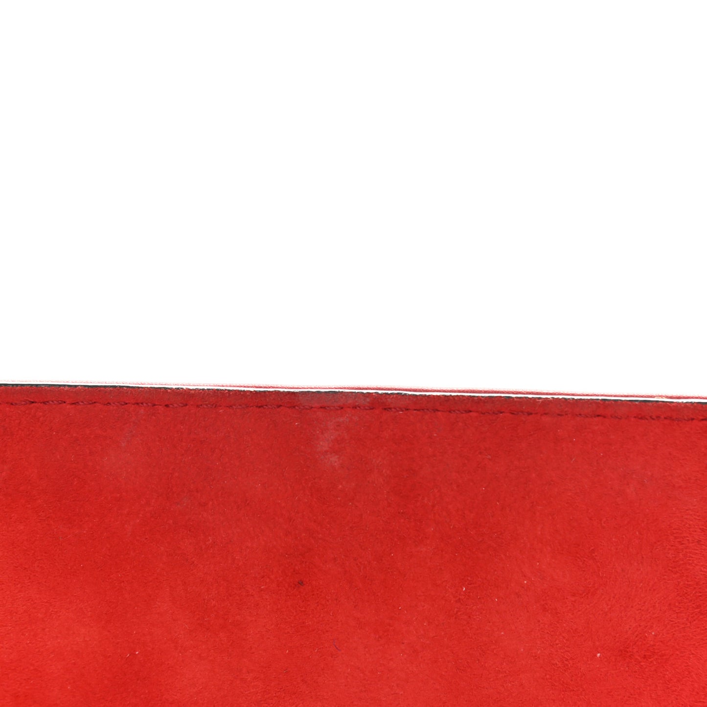 Vitello Buckle Rockstud Flap Bag Red