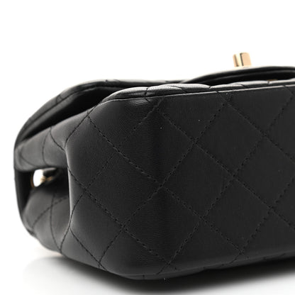 Chanel Lambskin Quilted Mini Square Flap Black 9 of 10