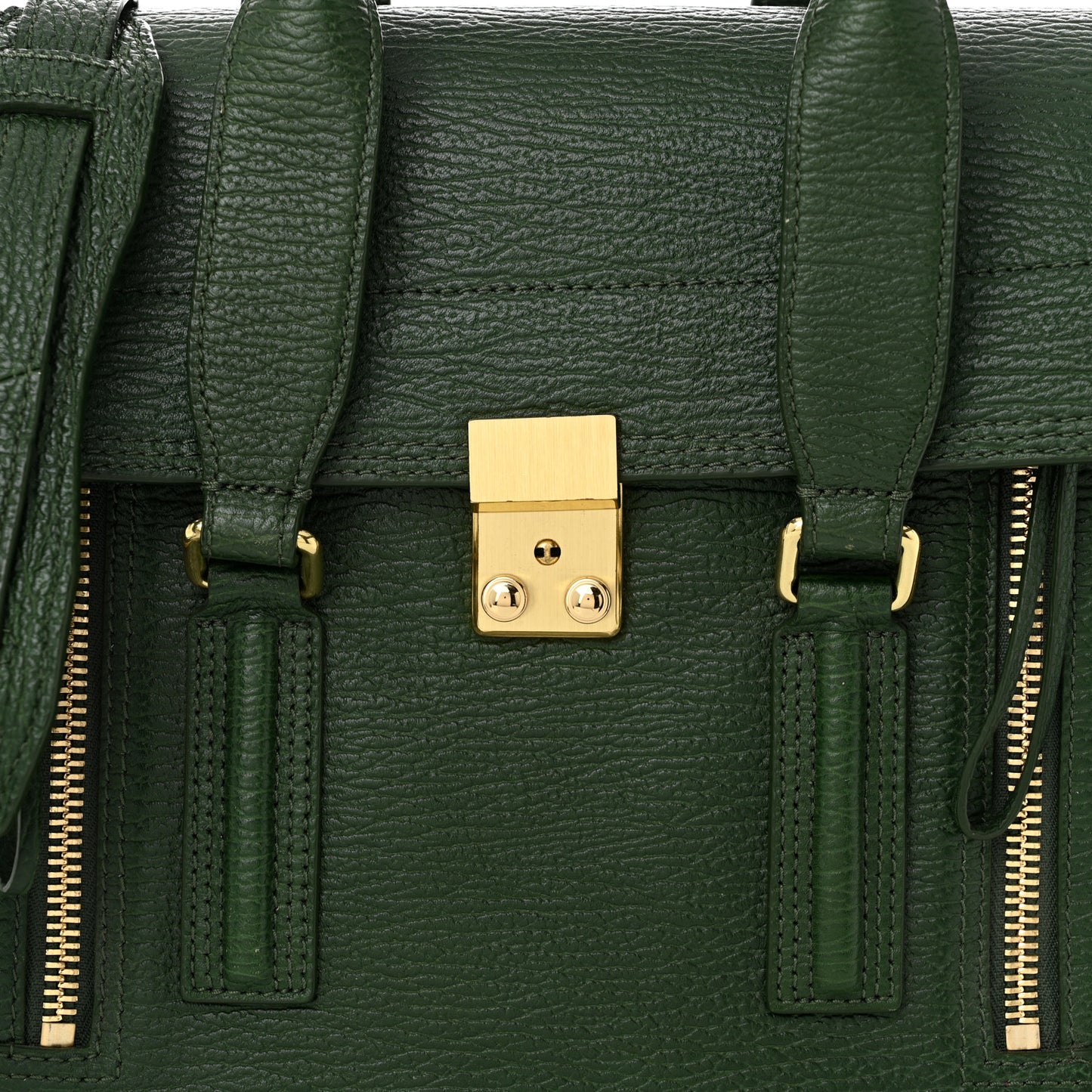 Textured Calfskin Medium Pashli Satchel Jade