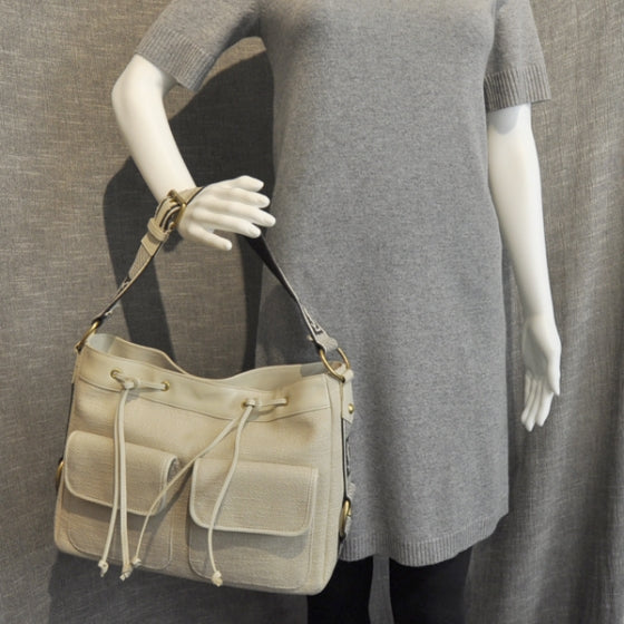 Canvas Drawstring Shoulder Bag