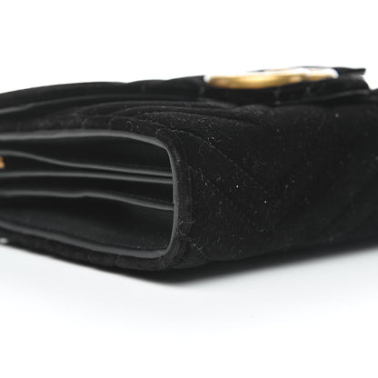 Gucci Velvet Matelasse GG Marmont Chain Wallet Black 8 of 10