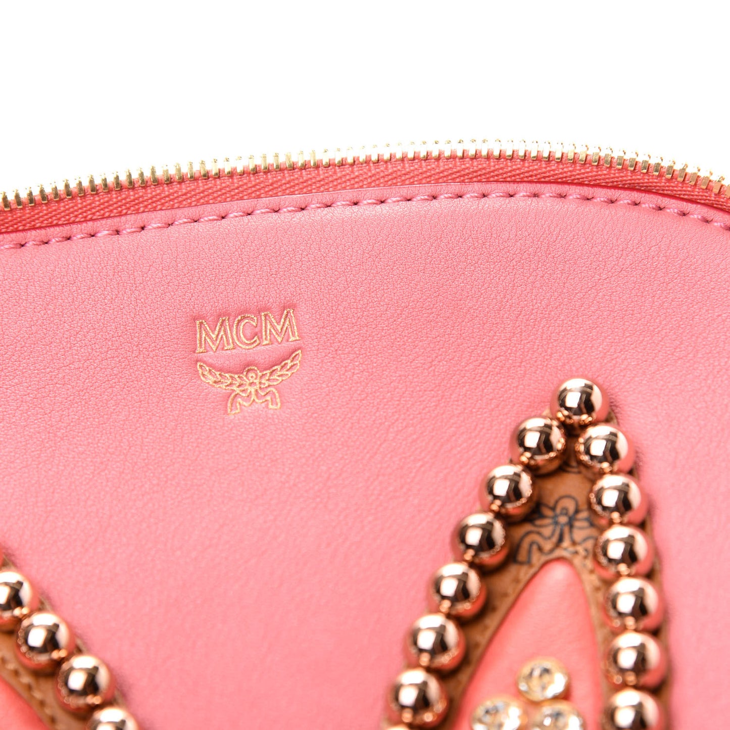 Calfskin Bunny Polke Mini Backpack Pink
