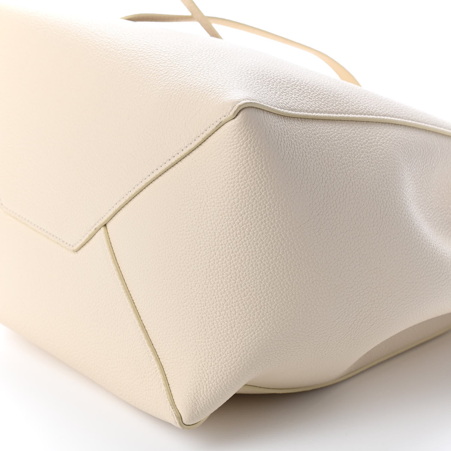 Celine Soft Grained Calfskin Small Belt Cabas Phantom Vanilla 9 of 9