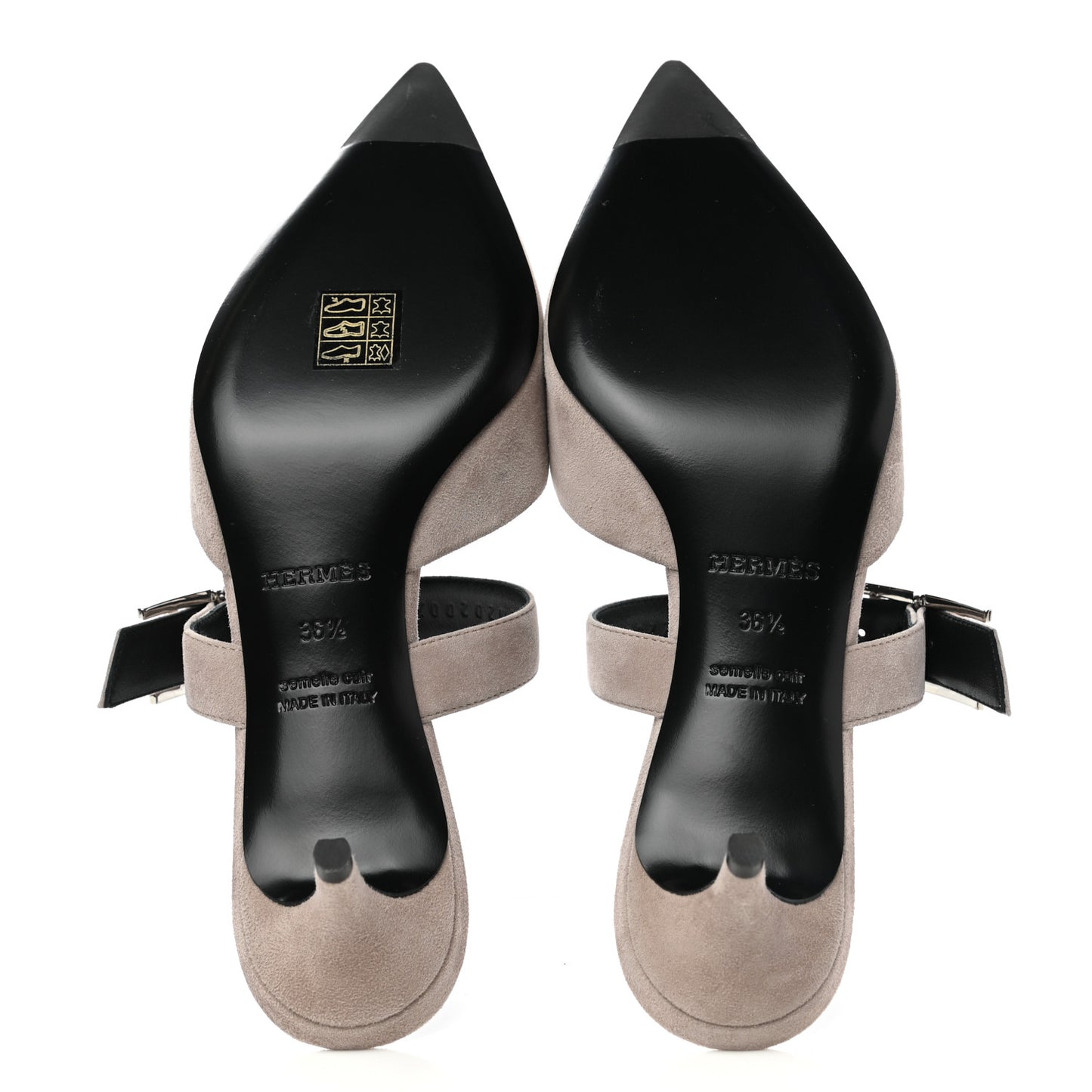 Suede Goatskin Blink Mules 36.5 Beige Rose