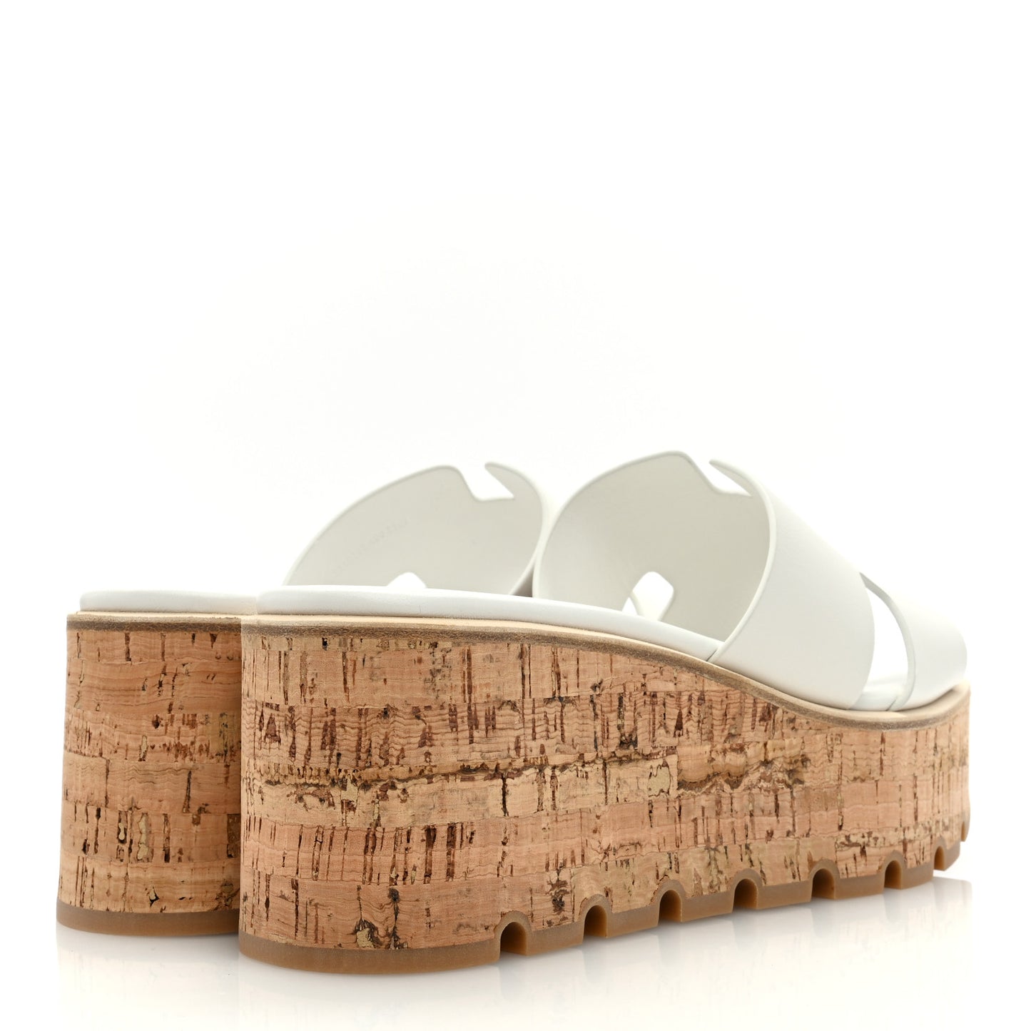 Calfskin Cork Eze 30 Sandals 40 White