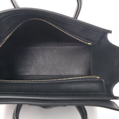 Celine Smooth Calfskin Nano Luggage Black 5 of 10