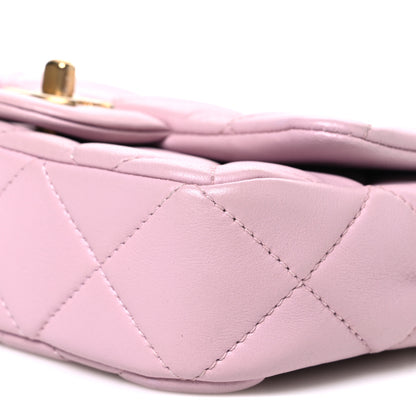 Chanel Lambskin Quilted Pearl Small Flap Lilac 10 of 10