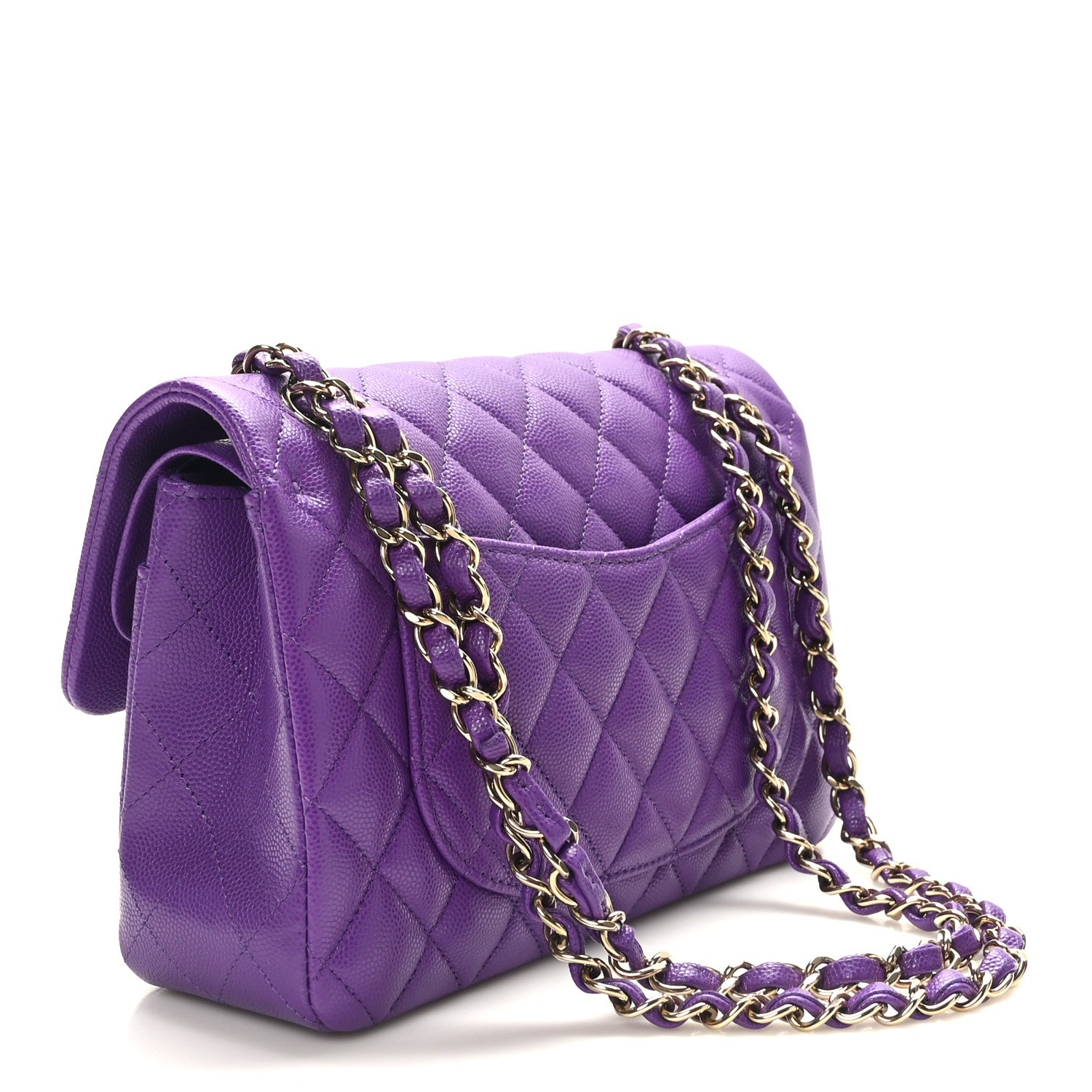 Chanel Caviar Quilted Small Double Flap Dark Purple 3 of 10