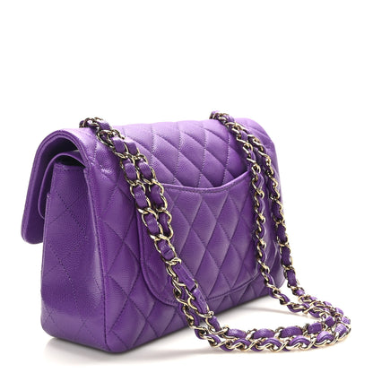 Chanel Caviar Quilted Small Double Flap Dark Purple 3 of 10