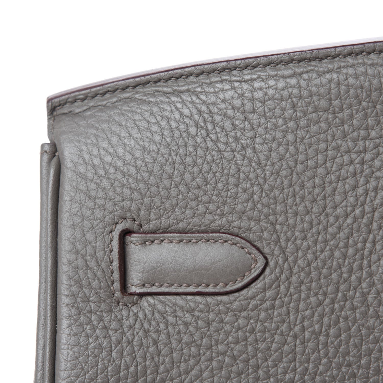 Hermes Taurillon Clemence Birkin 35 Etain 11 of 34