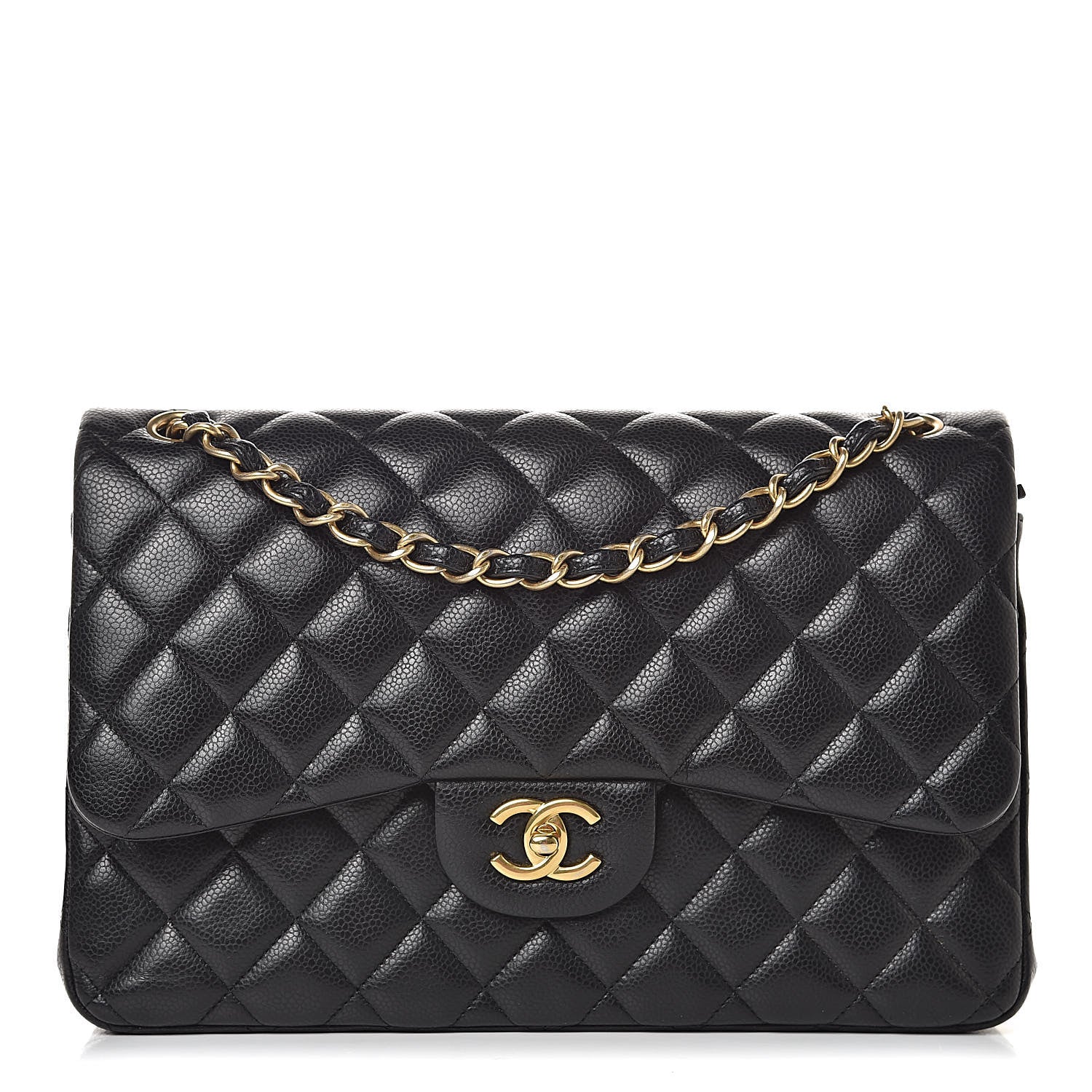 Chanel Caviar Quilted Jumbo Double Flap Black 1 of 18