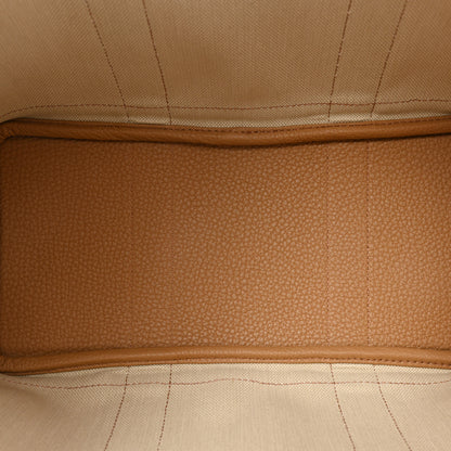 Hermes Toile Militaire Vache Country Garden Party 30 TPM Tote Beton Biscuit 5 of 13
