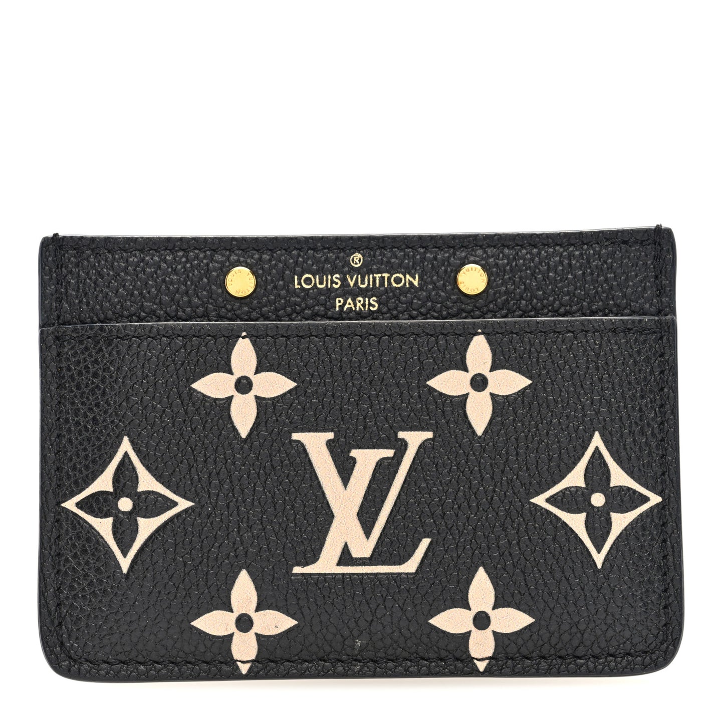 Empreinte Card Holder Black Beige