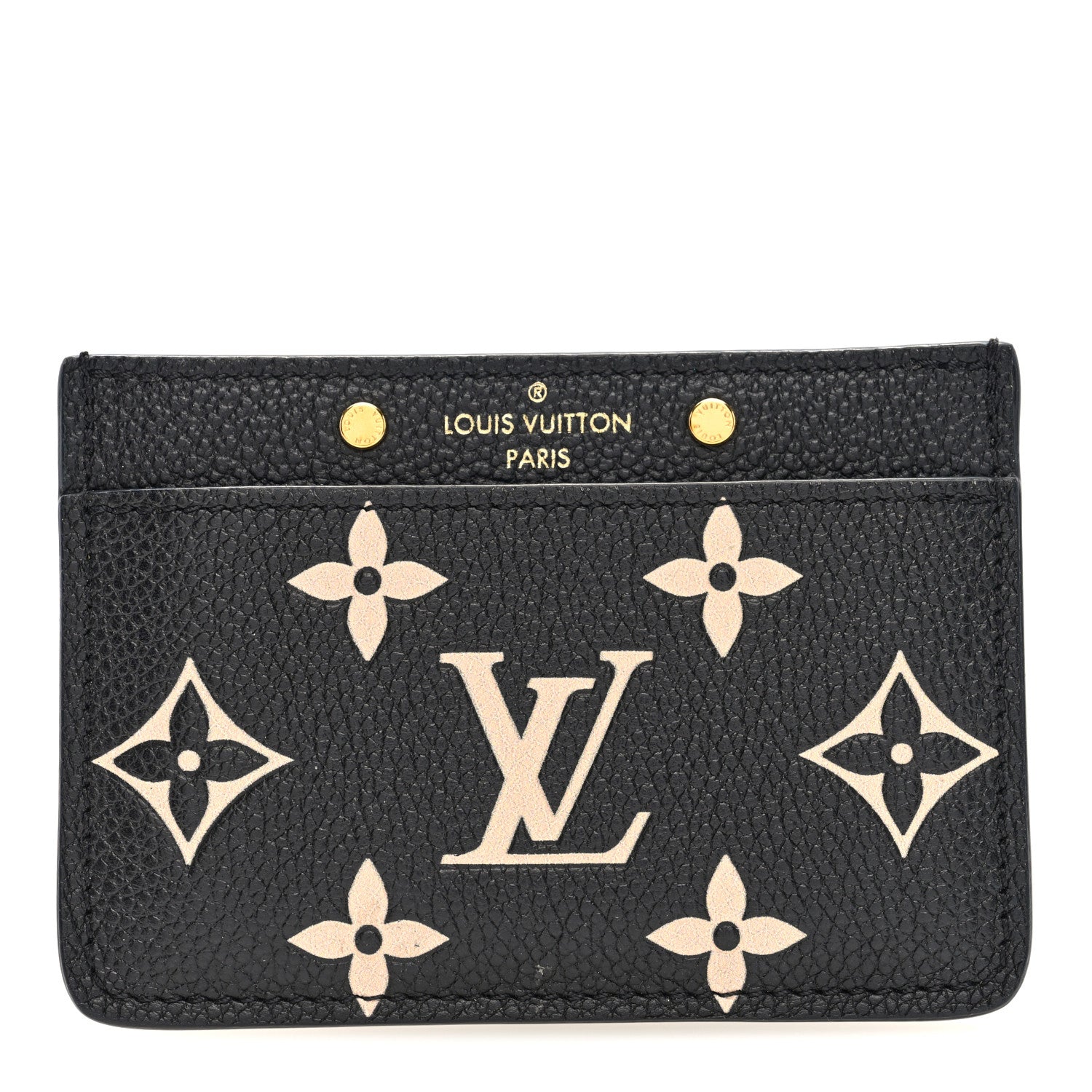 Louis Vuitton Empreinte Card Holder Black Beige 1 of 6