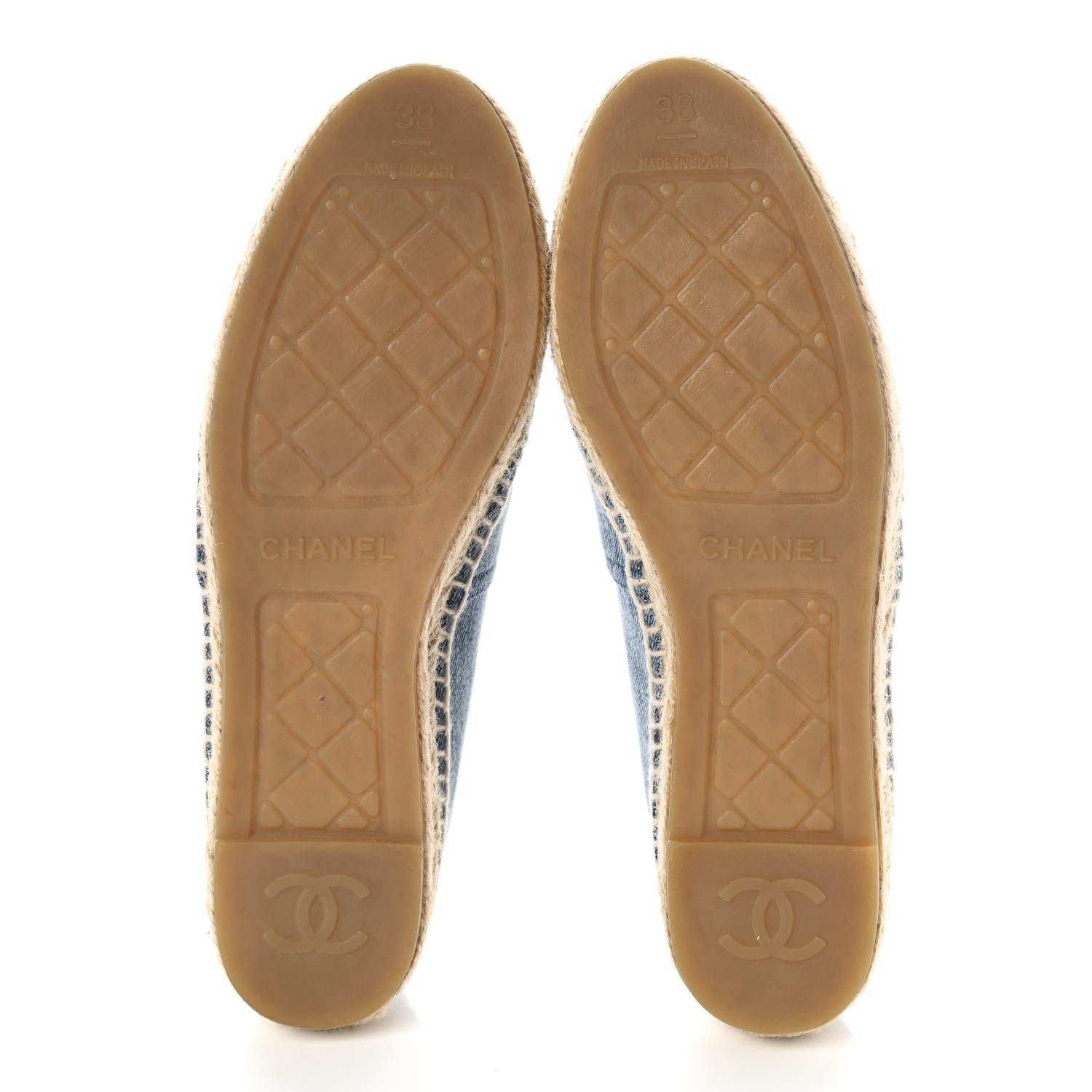 Chanel Denim CC Espadrilles 38 Blue Black 5 of 7