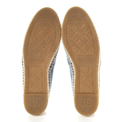 Chanel Denim CC Espadrilles 38 Blue Black 5 of 7