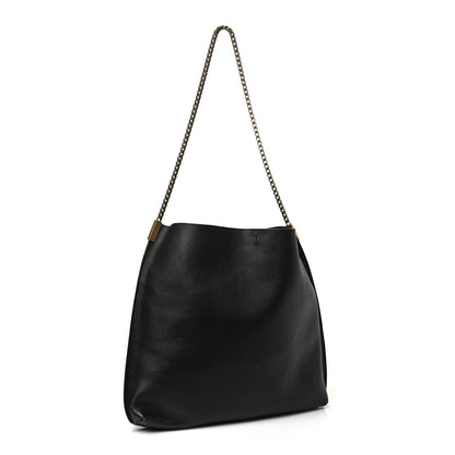 Saint Laurent Calfskin Medium Suzanne Hobo Black 4 of 11