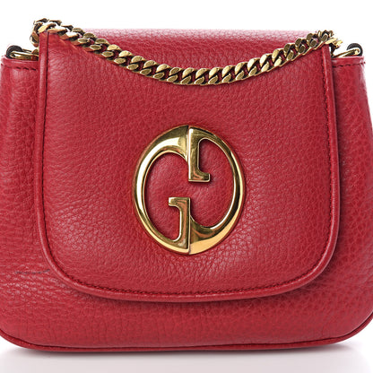 Gucci Pebbled Calfskin Small 1973 Chain Shoulder Bag Red 11 of 11