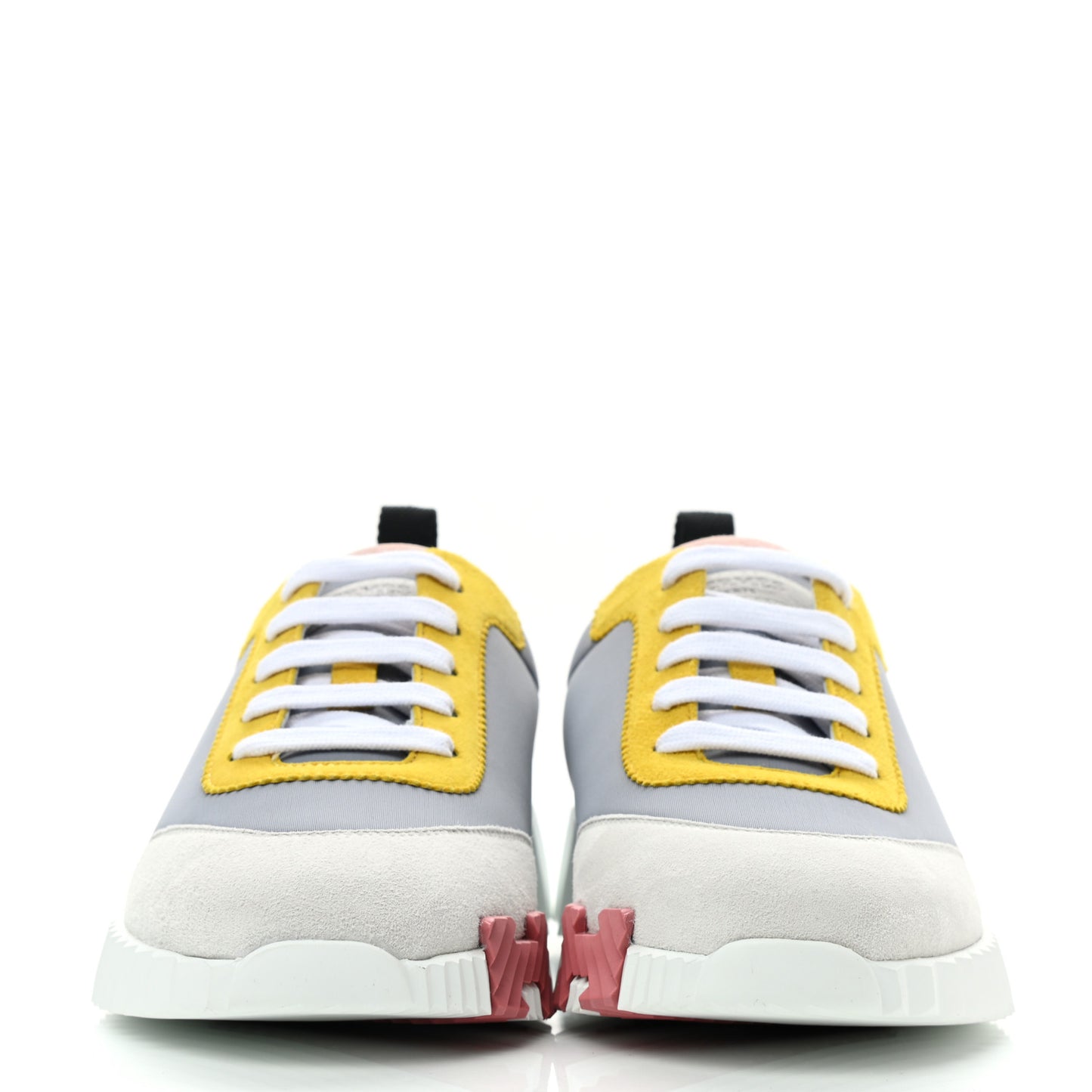 Technical Canvas Suede Goatskin Bouncing Sneakers 38.5 Gris Multicolor