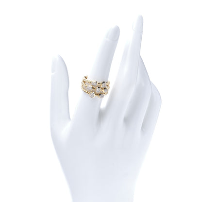David Yurman 18K Yellow Gold Diamond Three Row Confetti Ring 54 7 2 of 6