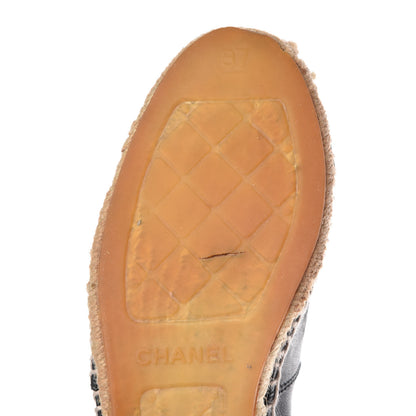Chanel Lambskin CC Espadrilles 37 Black 14 of 15