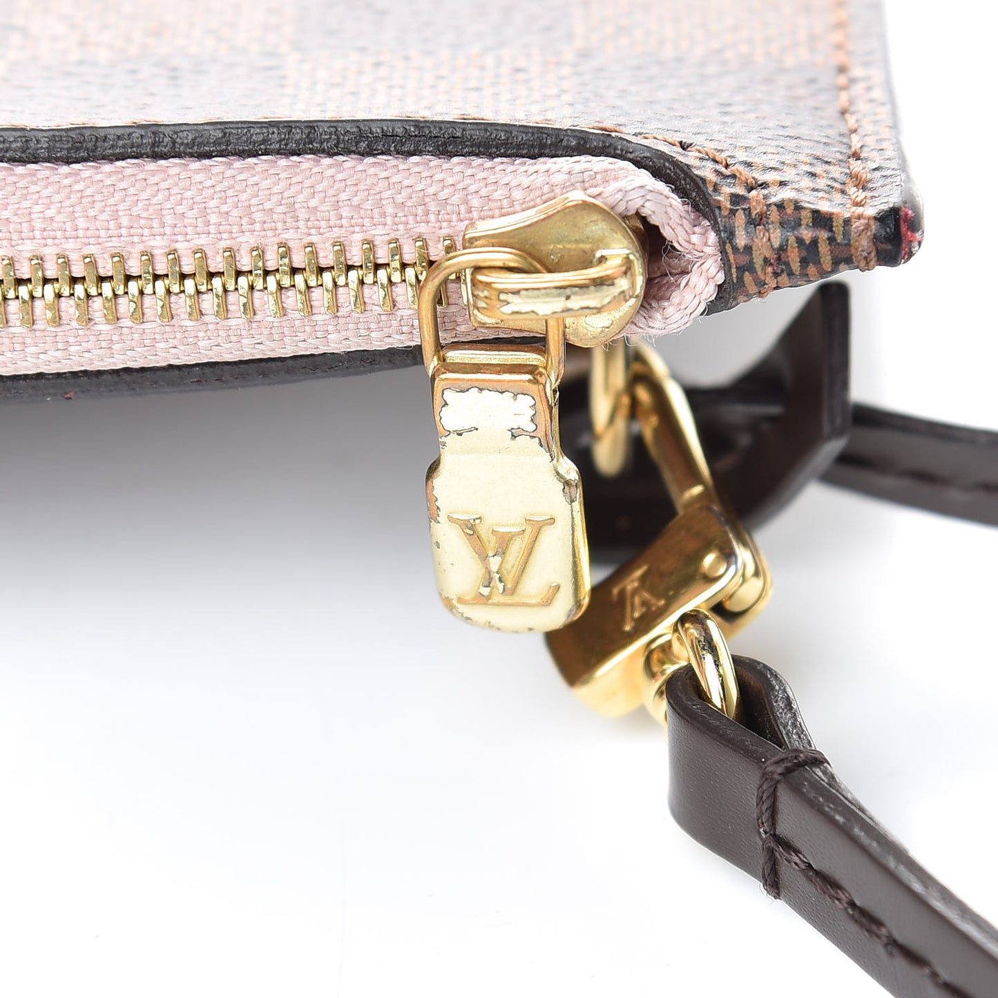 Damier Ebene Neverfull MM GM Pochette Rose Ballerine