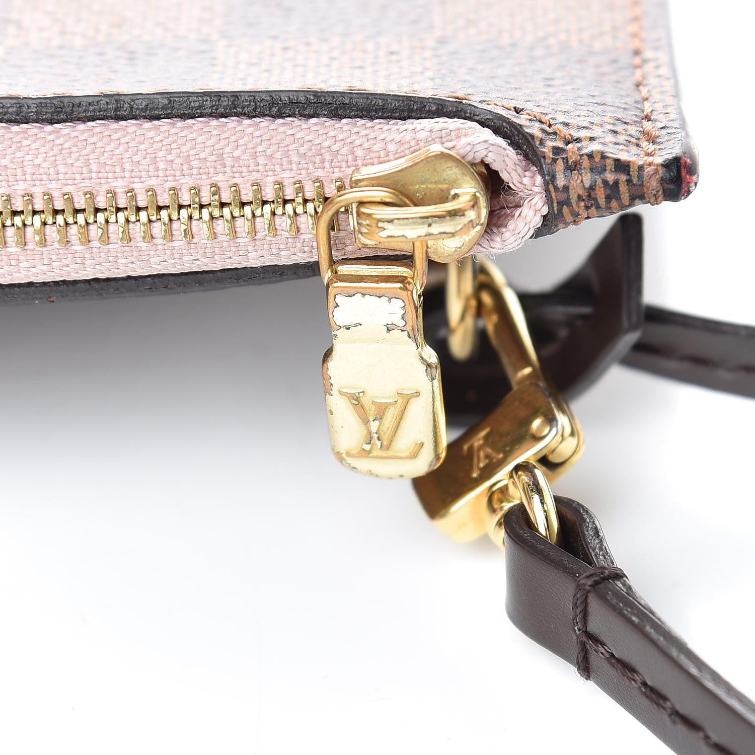 Louis Vuitton Damier Ebene Neverfull MM GM Pochette Rose Ballerine 12 of 14