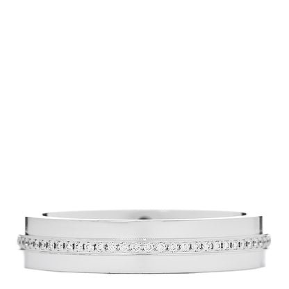 Tiffany 18K White Gold Diamond Narrow T Two Ring 56 7.5 3 of 5