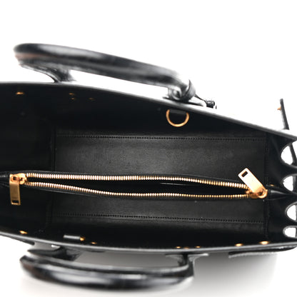 Saint Laurent Calfskin Crocodile Embossed Small Sac de Jour Black 5 of 10
