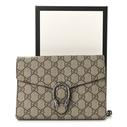 Gucci GG Supreme Monogram Mini Dionysus Chain Wallet Beige Taupe 10 of 10