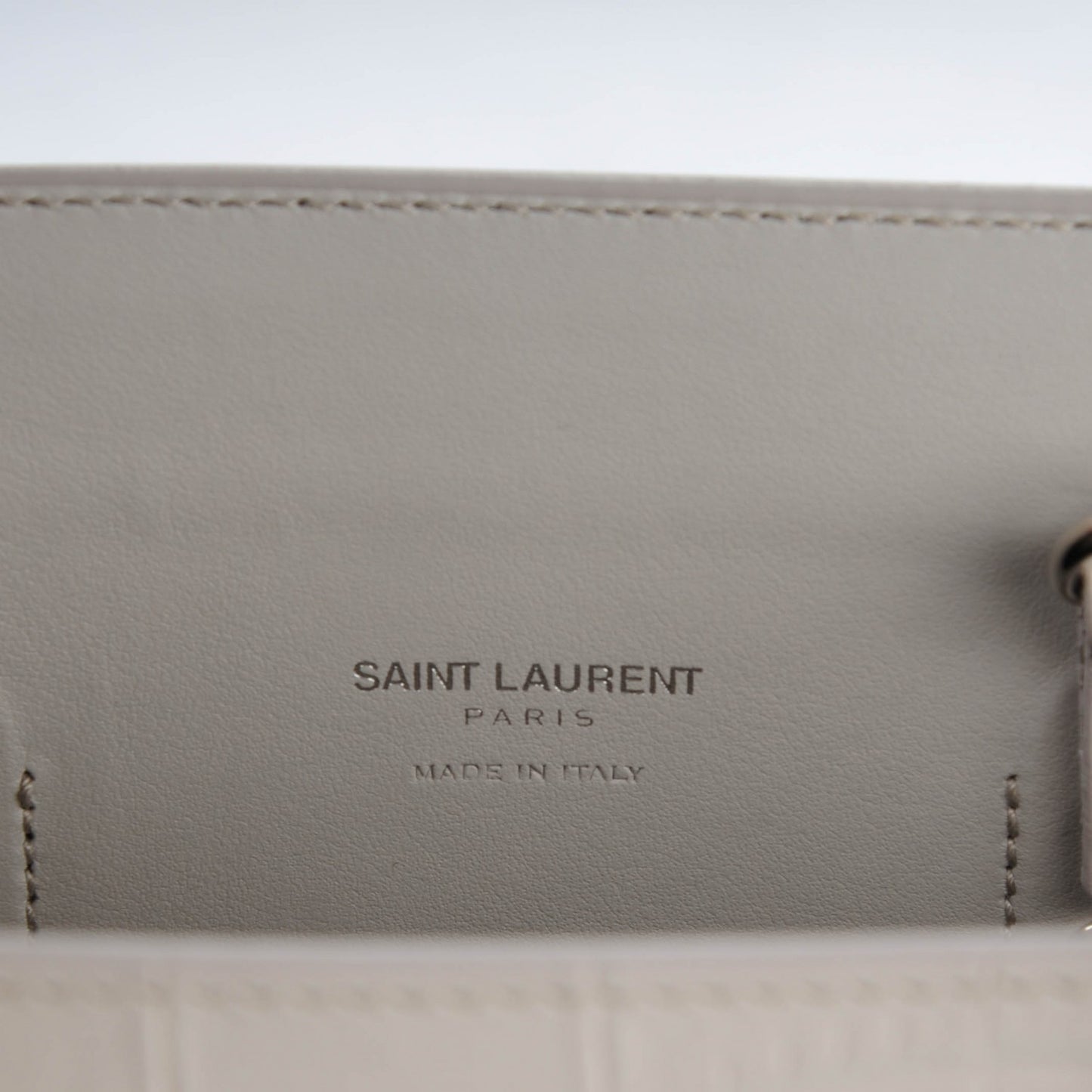 Calfskin Crocodile Embossed Baby Sac De Jour Gris Perle