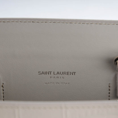 Saint Laurent Calfskin Crocodile Embossed Baby Sac De Jour Gris Perle 6 of 7