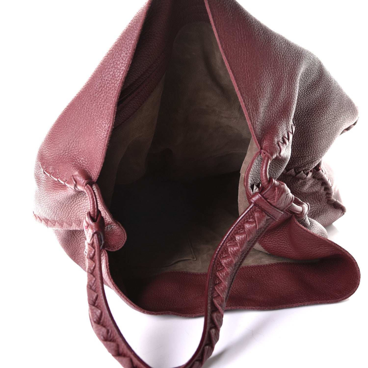 Bottega Veneta Washed Cervo Deerskin Large Hobo Burgundy 4 of 4