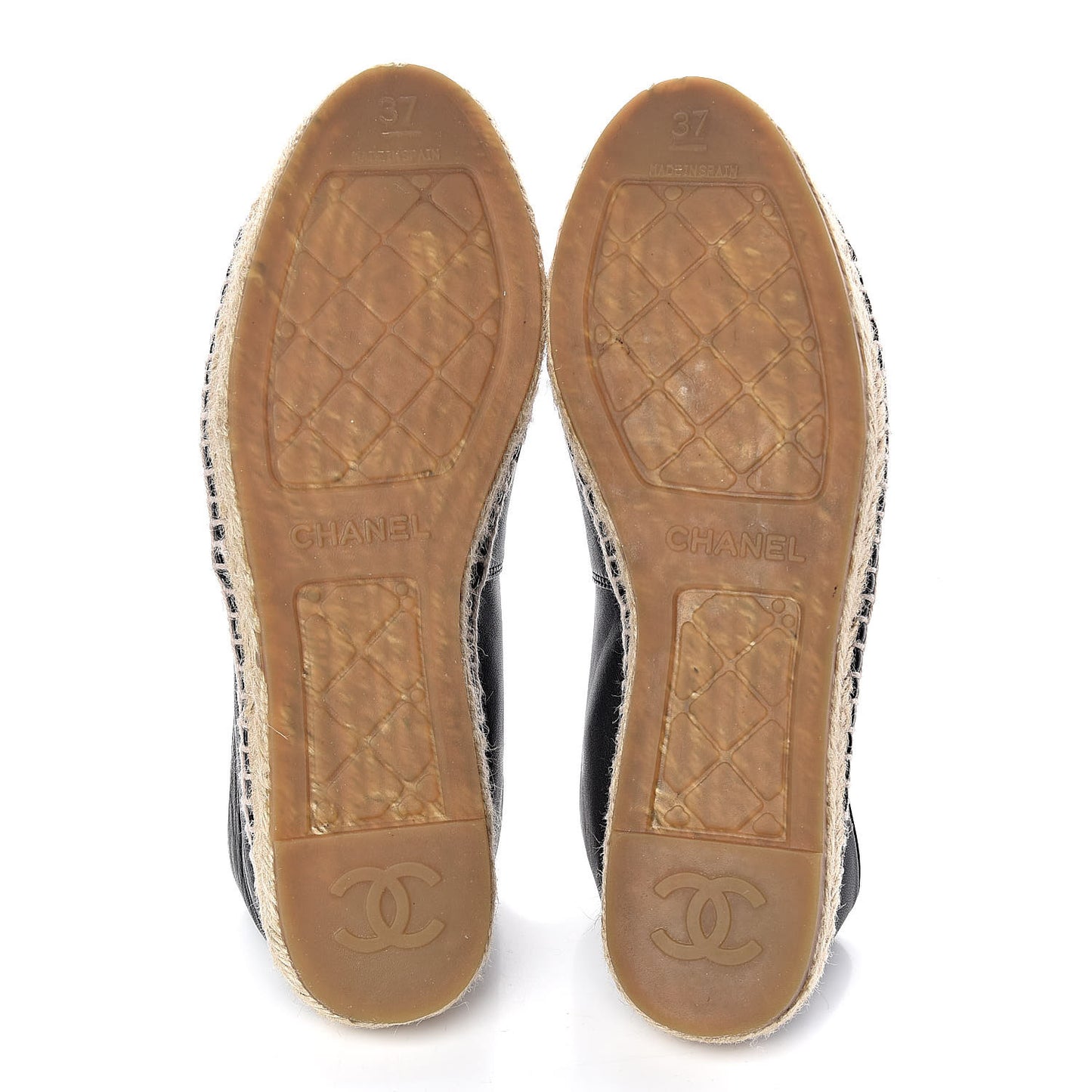 Lambskin CC Espadrilles 37 Black
