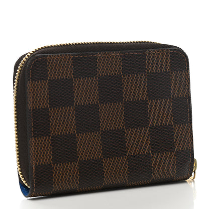 Louis Vuitton Damier Ebene 2019 Christmas Animation Zippy Coin Purse Blue 3 of 6