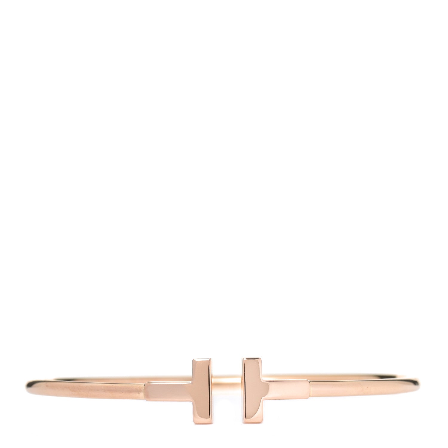 Tiffany 18K Rose Gold T Wire Bracelet 1 of 4