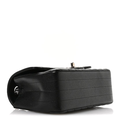 Chanel Caviar Chevron Quilted Mini Rectangular Flap Black 4 of 11