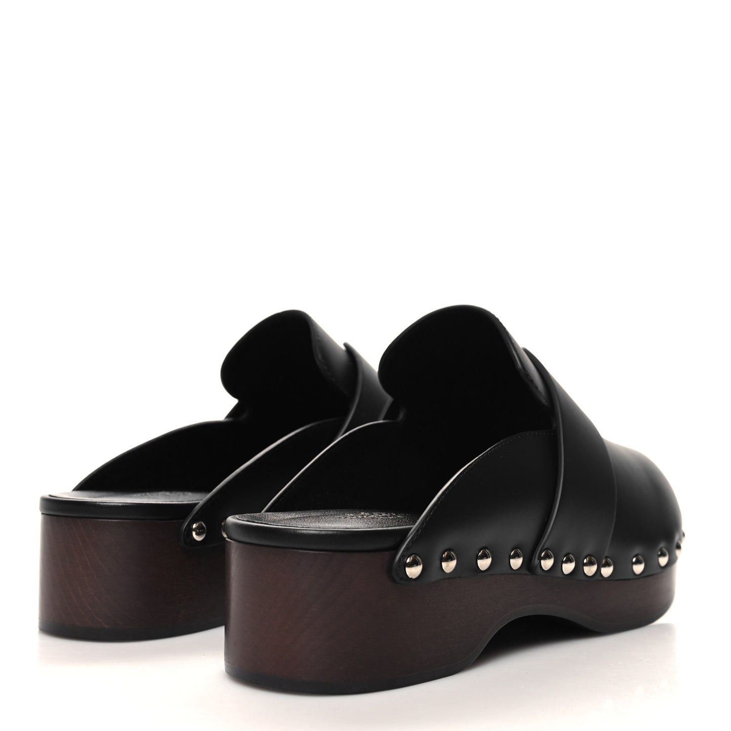 Calfskin Calya Mules 36 Black