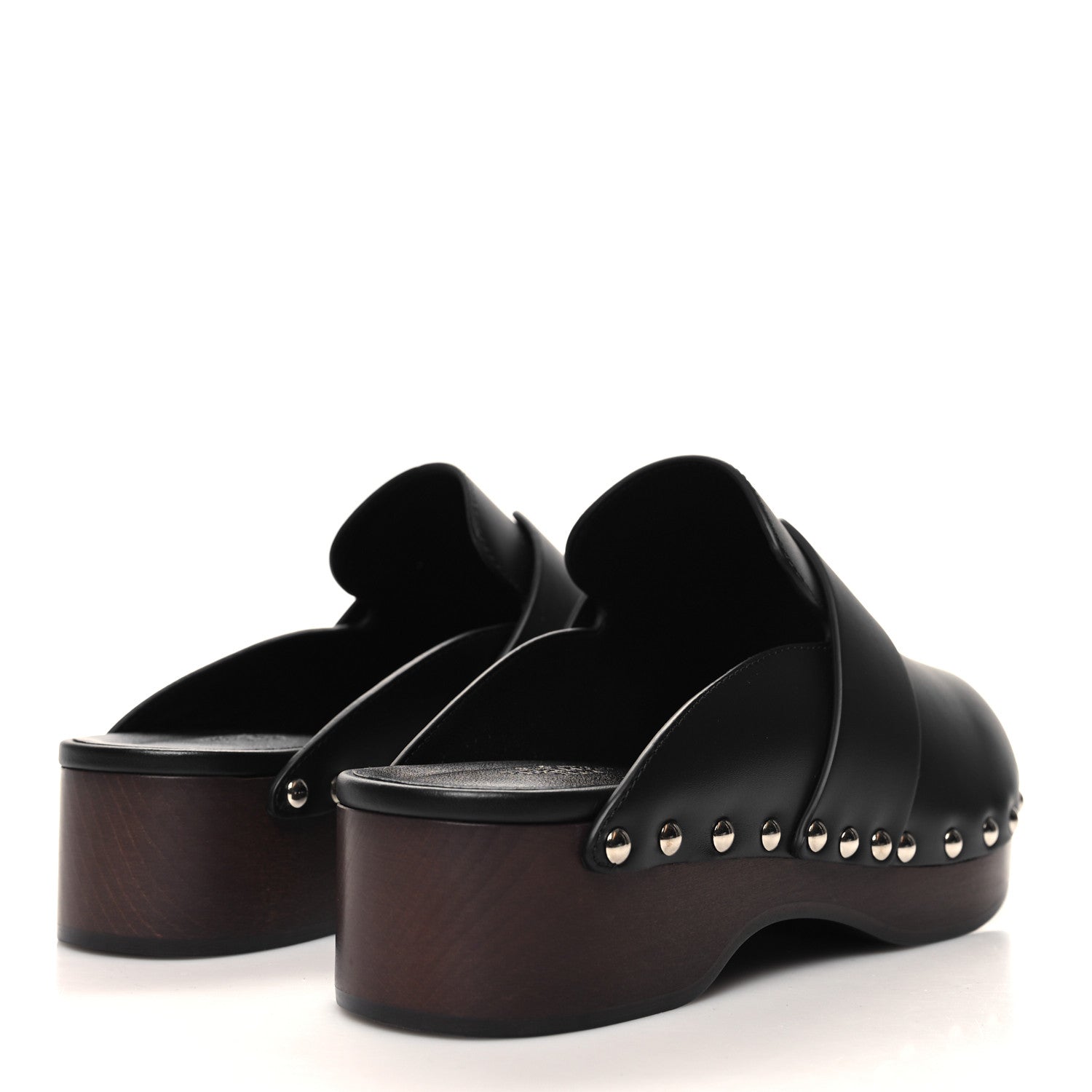 Hermes Calfskin Calya Mules 36 Black 4 of 8