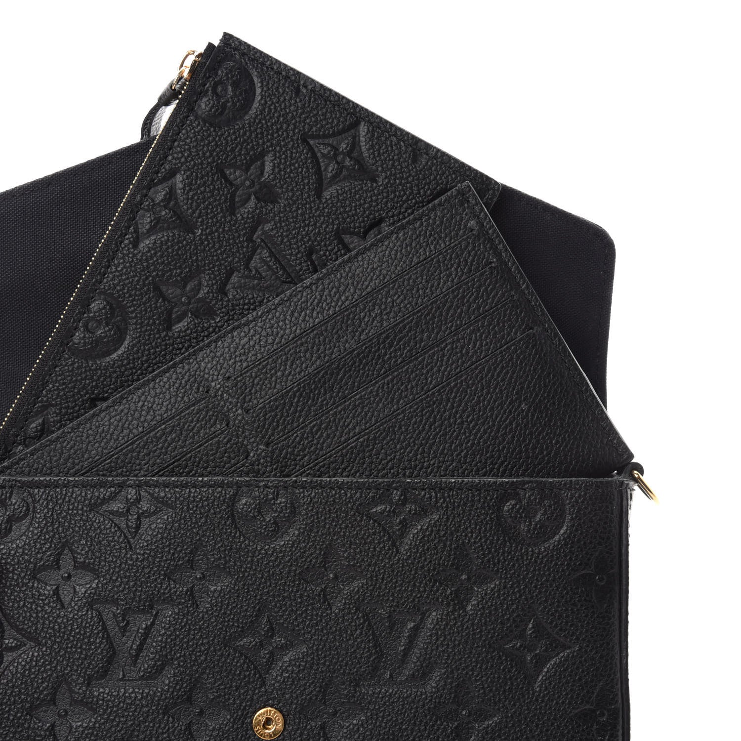 Louis Vuitton Empreinte Pochette Felicie Chain Wallet Black 8 of 12