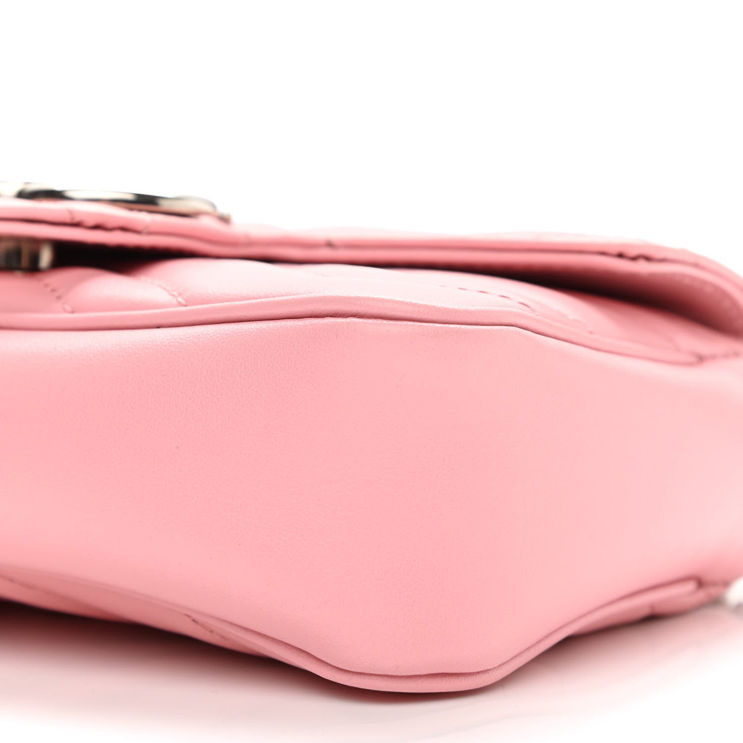 Gucci Calfskin Matelasse Super Mini GG Marmont Shoulder Bag Wild Rose 10 of 12