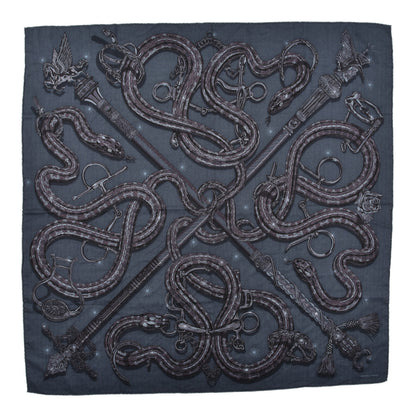 Hermes Cashmere Silk Caducee Rock Scarf 100 1 of 3