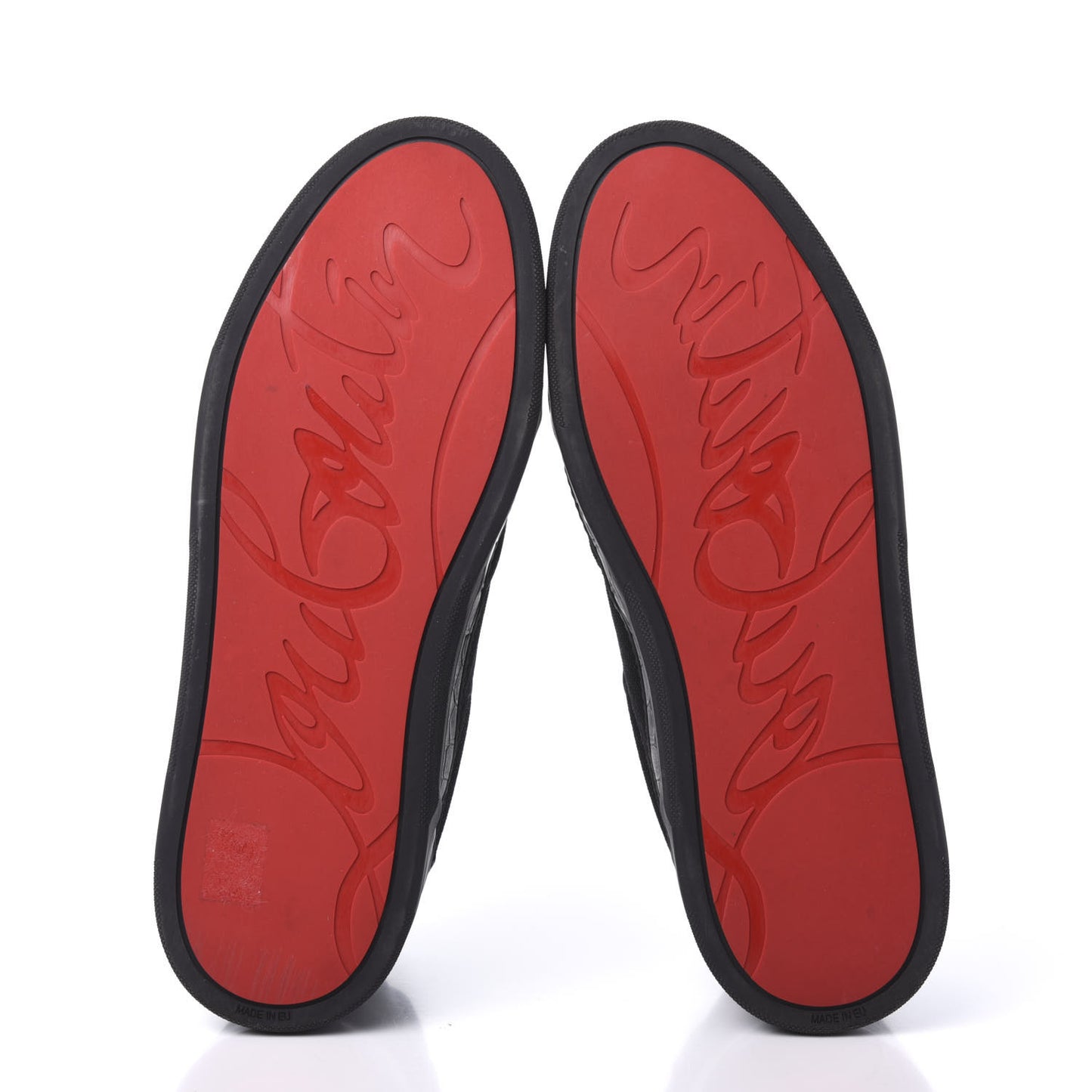 Calfskin Tisse Serre Patent Neoprene Mens Aurelien Flat Sneakers 46 Black